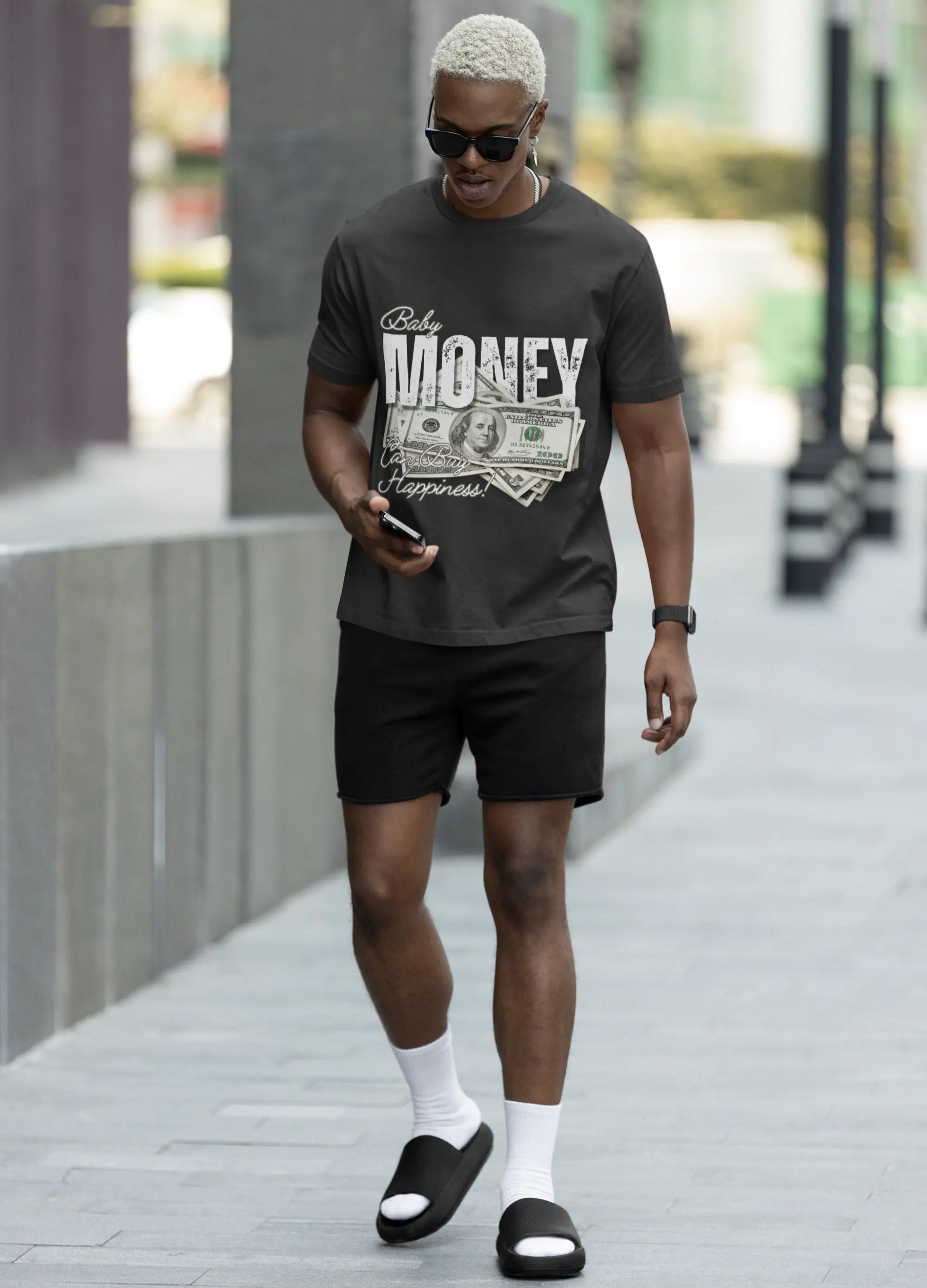 Money Oversized Faded T-shirt Morale Chronicles